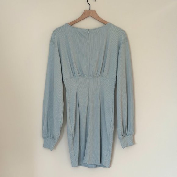 NWT - "Here Comes The Sun" Steel Blue Knit Dress - Size Large - Picture 3 of 4
